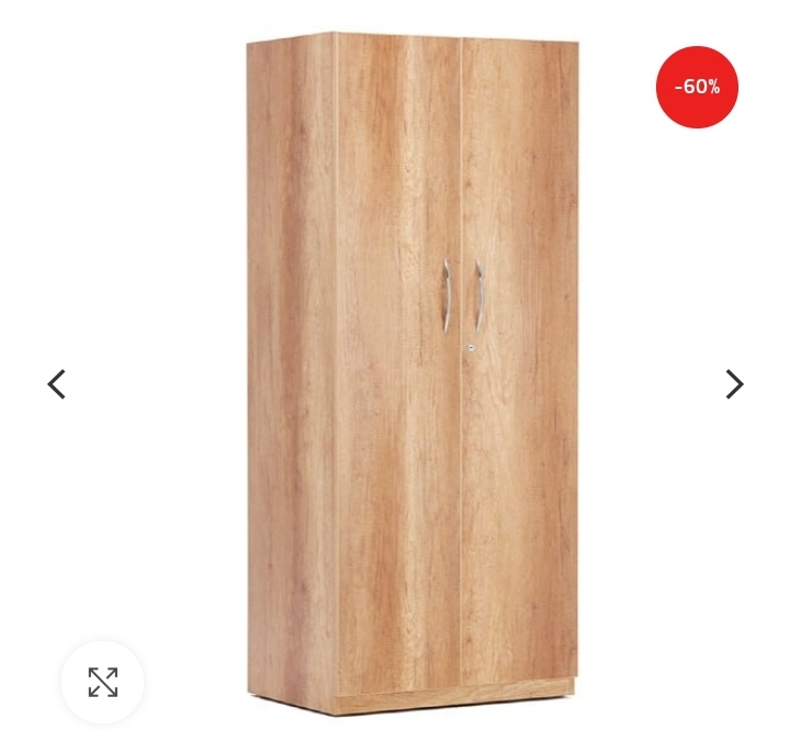 Manhattan Basic’s Monumental Oak Two door Wardrobe